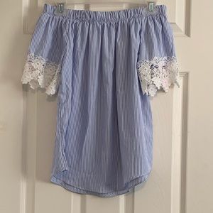 Of the shoulder shirt